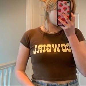 brandy melville cowgirl crop top